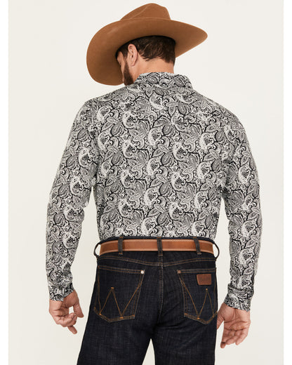 Men's Mamba Paisley Print Long Sleeve Western Snap Shirt -