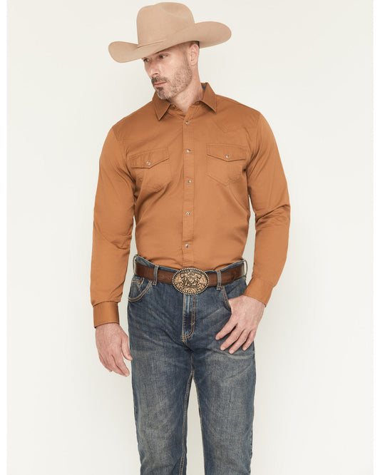 Men's Treadstone Solid Long Sleeve Snap Western Shirt