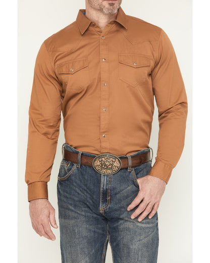 Men's Treadstone Solid Long Sleeve Snap Western Shirt