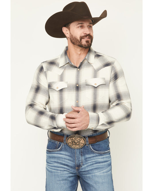 Men's Ruddiman Plaid Print Long Sleeve Snap Western Shirt