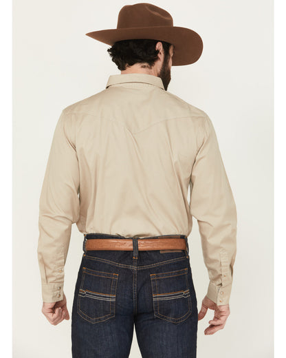 Men's Threadstone Solid Long Sleeve Snap Western Shirt - Ta