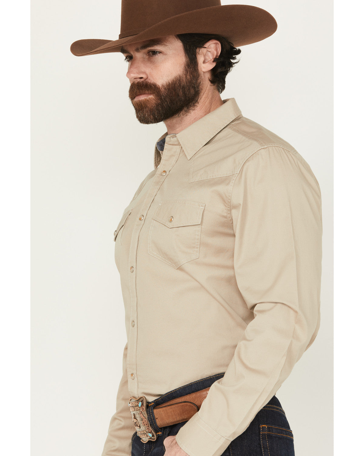 Men's Threadstone Solid Long Sleeve Snap Western Shirt