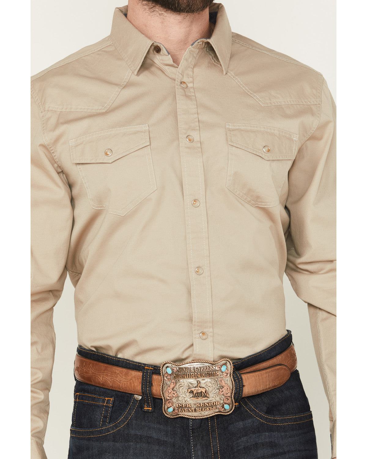 Men's Threadstone Solid Long Sleeve Snap Western Shirt