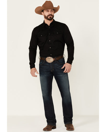 Men's Solid Treadstone Long Sleeve Snap Western Shirt - Big