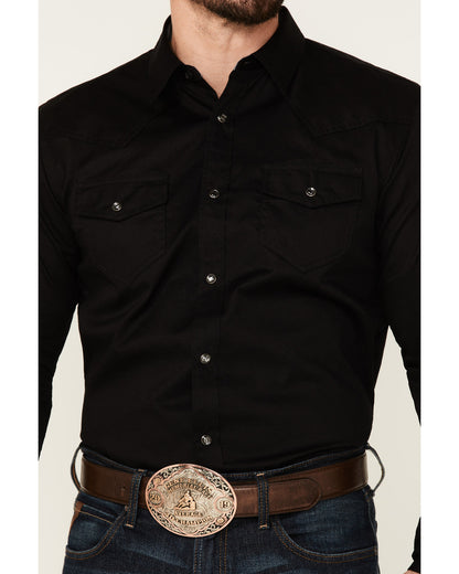 Men's Solid Treadstone Long Sleeve Snap Western Shirt - Big