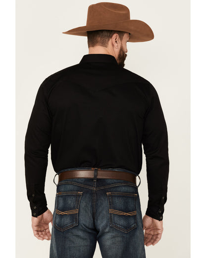 Men's Solid Treadstone Long Sleeve Snap Western Shirt - Big