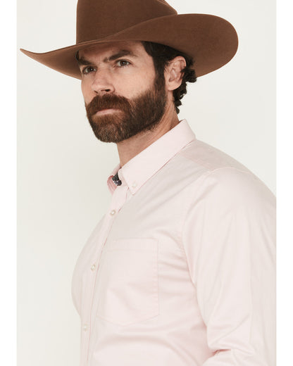 Men's Basic Twill Long Sleeve Button-Down Performance Weste