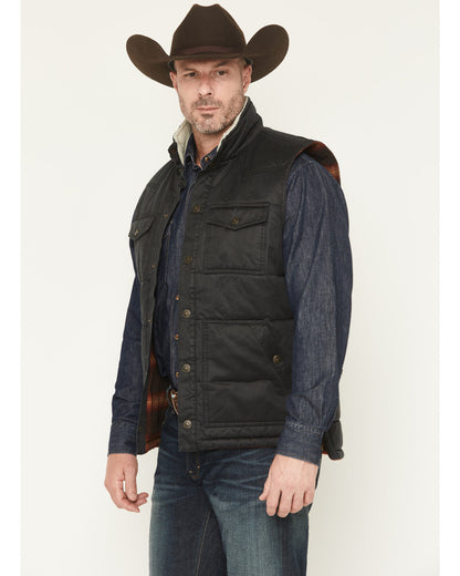 Men's Oil Slick Snap Lined Vest - Big