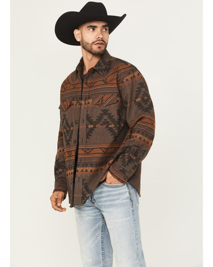 Men's Rosewell Southwestern Print Fleece Lined Shirt Jacket