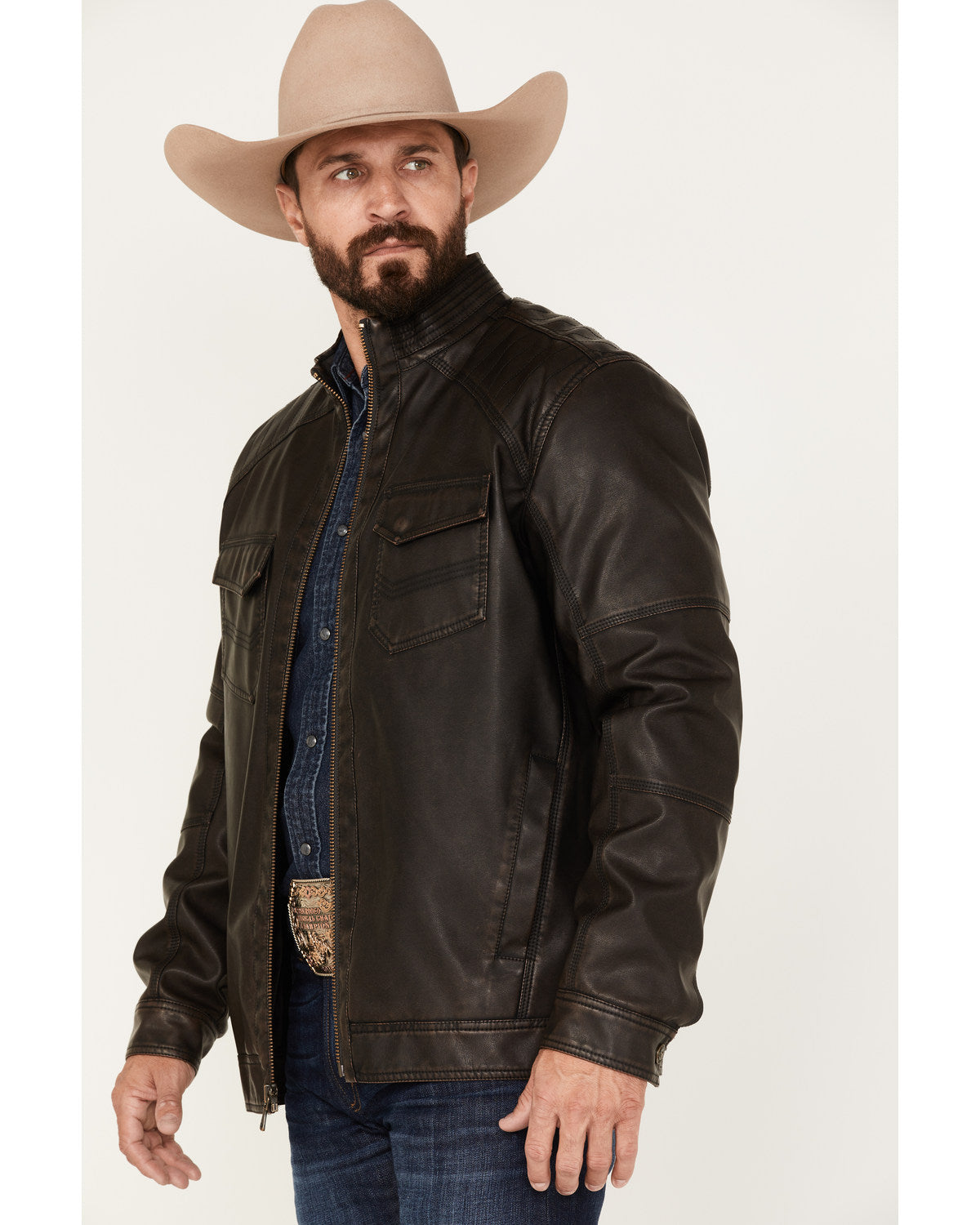 Men's Houston Distressed Moto Jacket - Big & Tall