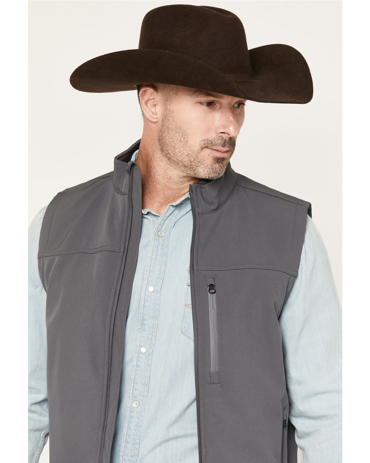 Men's Estacado Solid Concealed Carry Softshell Vest - Tall