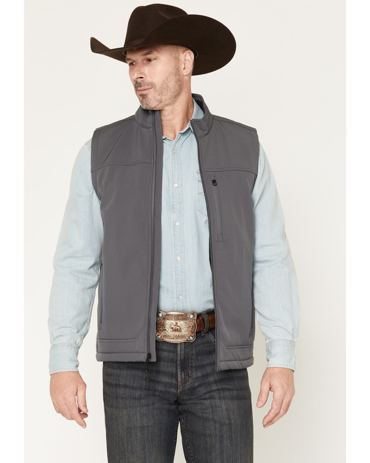 Men's Estacado Solid Concealed Carry Softshell Vest - Big