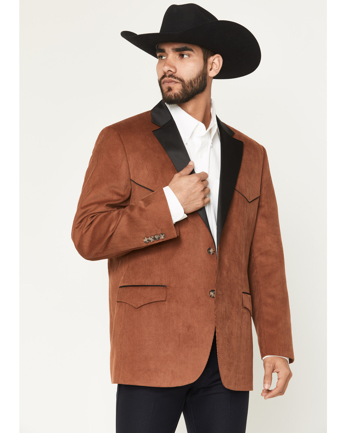 Black 1978® Men's Solid Corduroy Button-Down Sportcoat