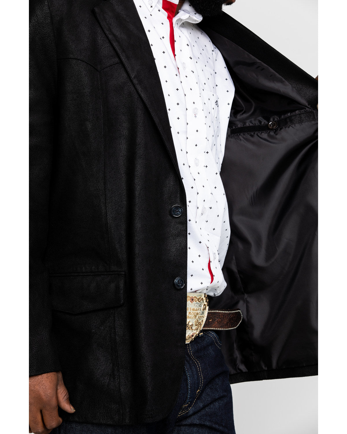 Men's Black Suede Blazer Jacket