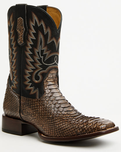 Men's Slyde Exotic Python Western Boots - Broad Square Toe
