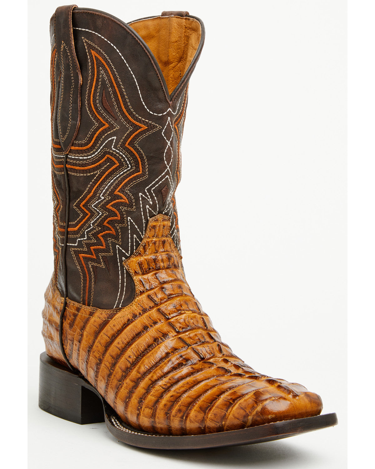 Men's Badlands Caiman Print Western Boots - Broad Square To