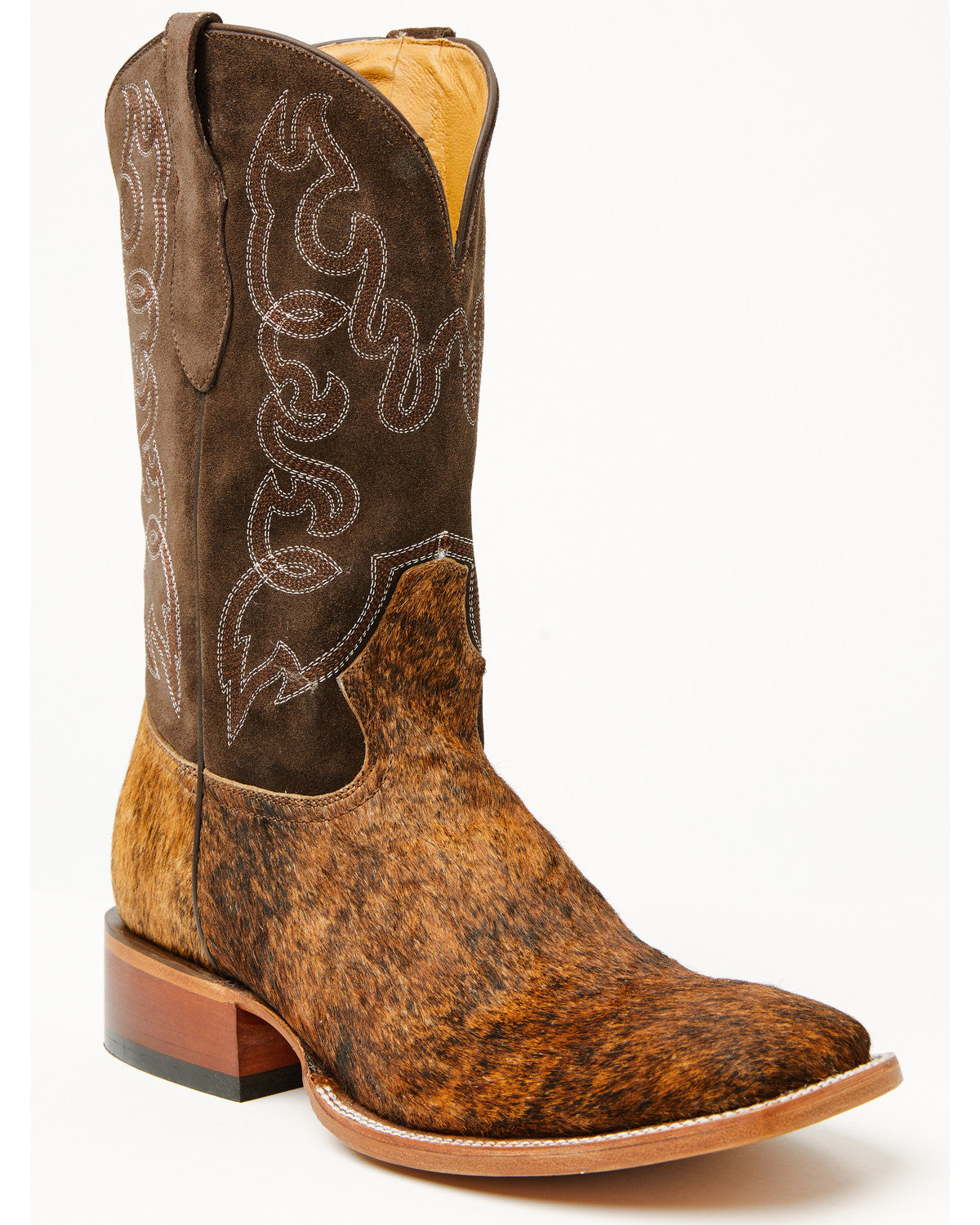 Men's Badlands Cowhide Western Boots - Broad Square Toe