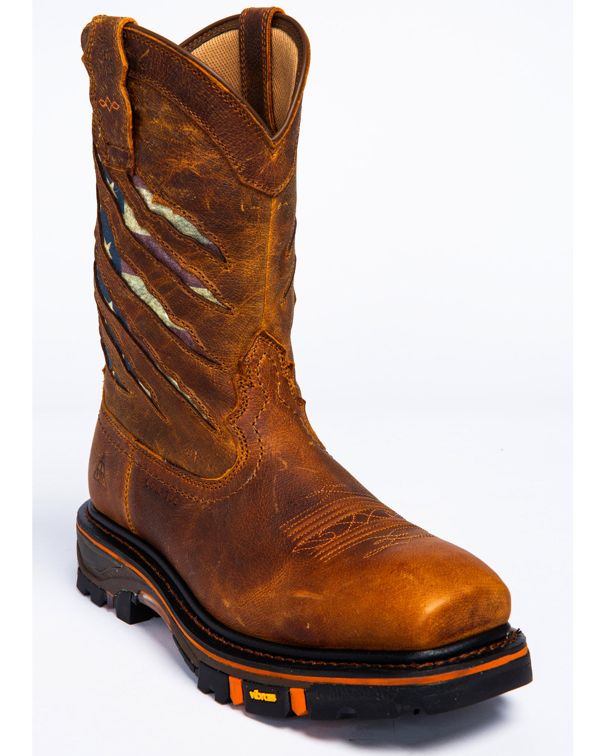 Men's 11" Flag Western Work Boots - Nano Composite Toe