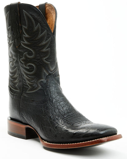 Men's Exotic Smooth Ostrich Western Boots - Broad Square To