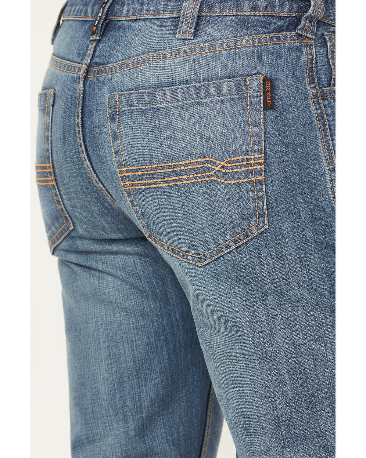 Men's FR Light Wash Equalizer Straight Denim Work Jeans - B