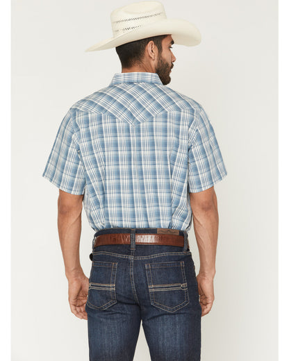 Men's Briggs Plaid Print Short Sleeve Snap Western Shirt -