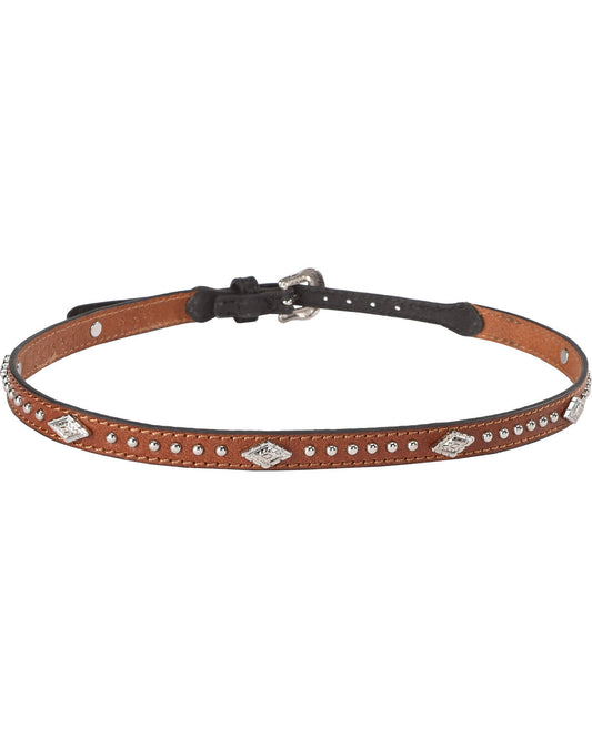 Silver Studs with Diamond Conchos Hat Band