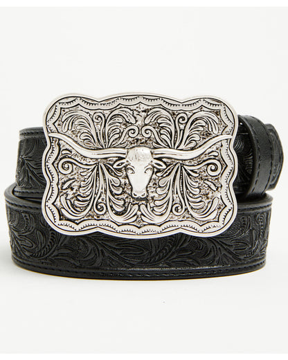 Boys' Huck Tooled Buckle Belt