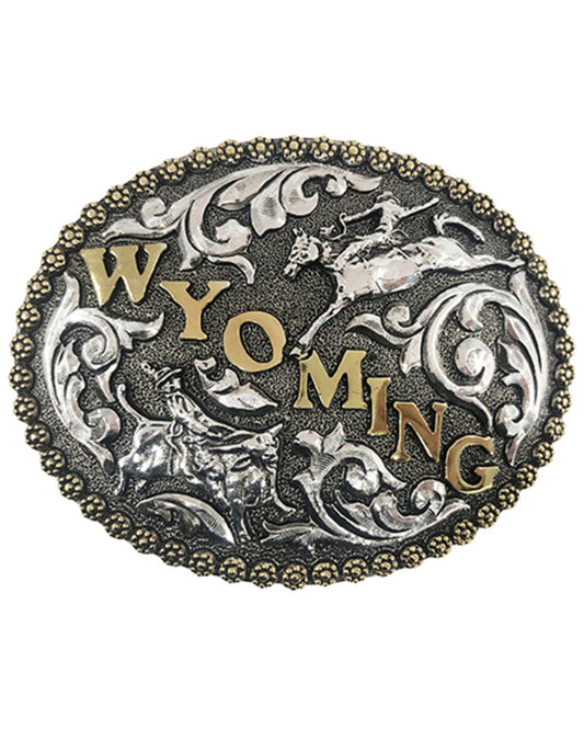 Wyoming Bronco & Bull Riders Belt Buckle