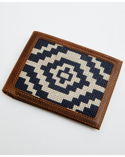 Men's Southwestern Woven Leather Bi-Fold Wallet