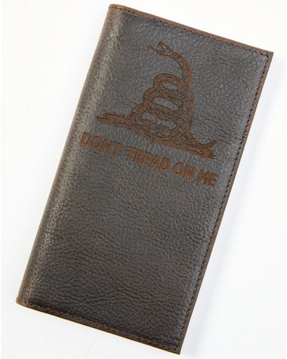 Men's Brown Don't Tread on Me Rodeo Leather Wallet