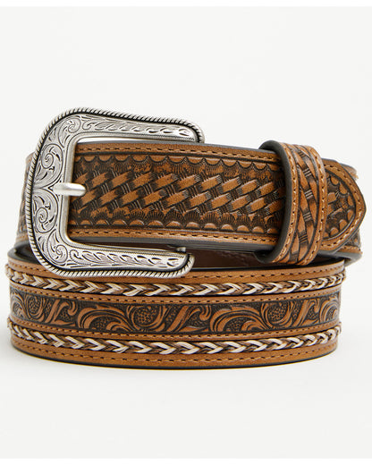 Boys' Classic Buck Tooled Inlay Belt