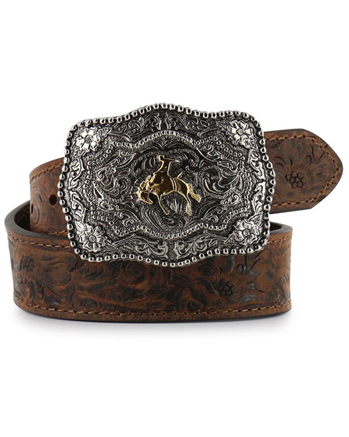 Kid's Floral Tooled Belt