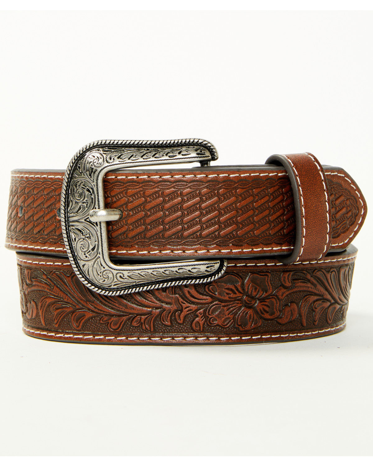 Boys' Crew Tooled Leather Belt