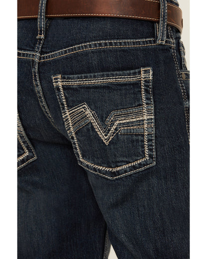 Boys' Dark Wash Moonlight Slim Bootcut Stretch Denim Jeans