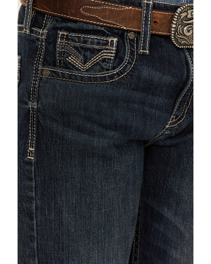 Boys' Dark Wash Moonlight Slim Stretch Bootcut Jeans