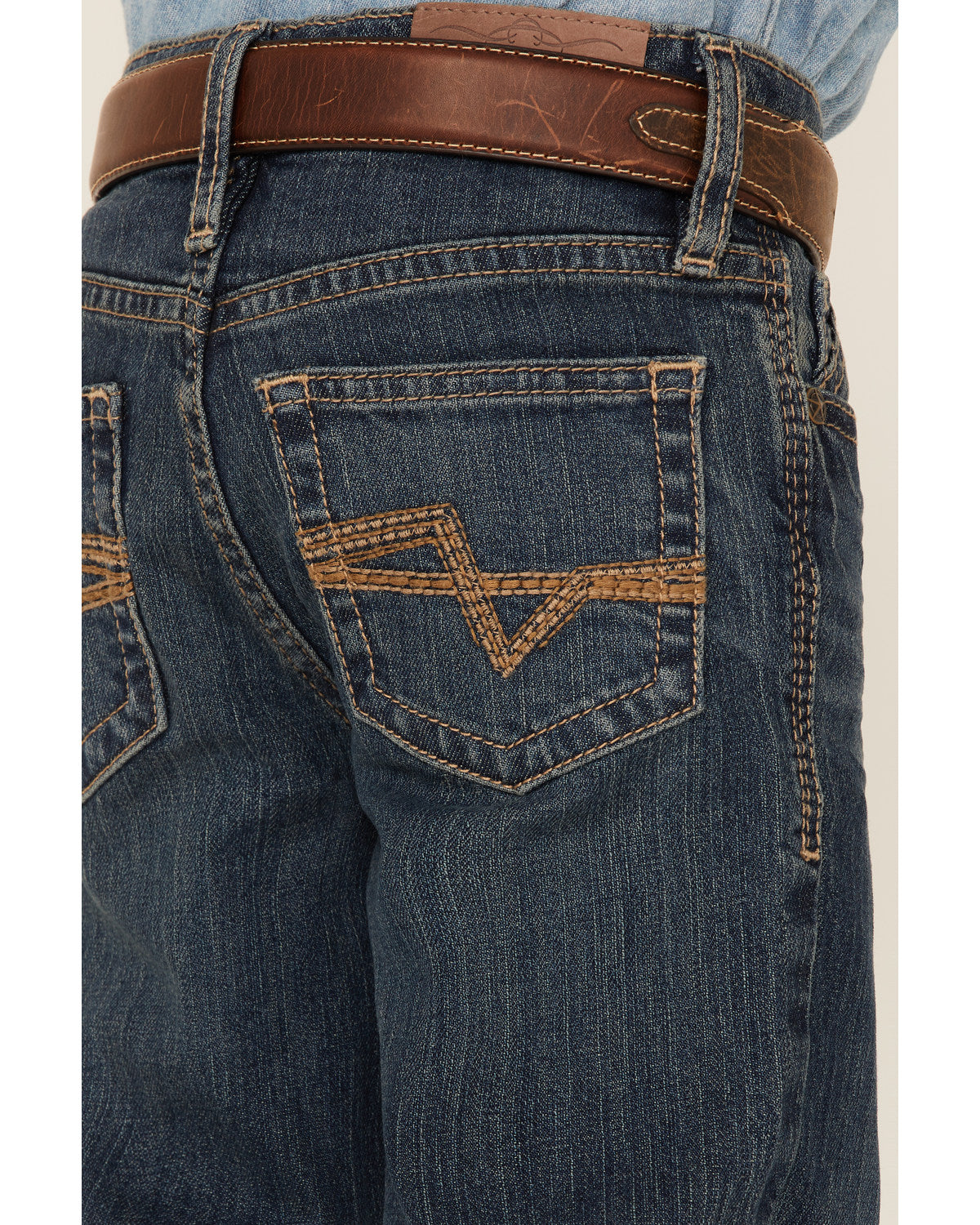 Boys' Saguaro Dark Wash Mid Rise Stretch Slim Bootcut Jeans