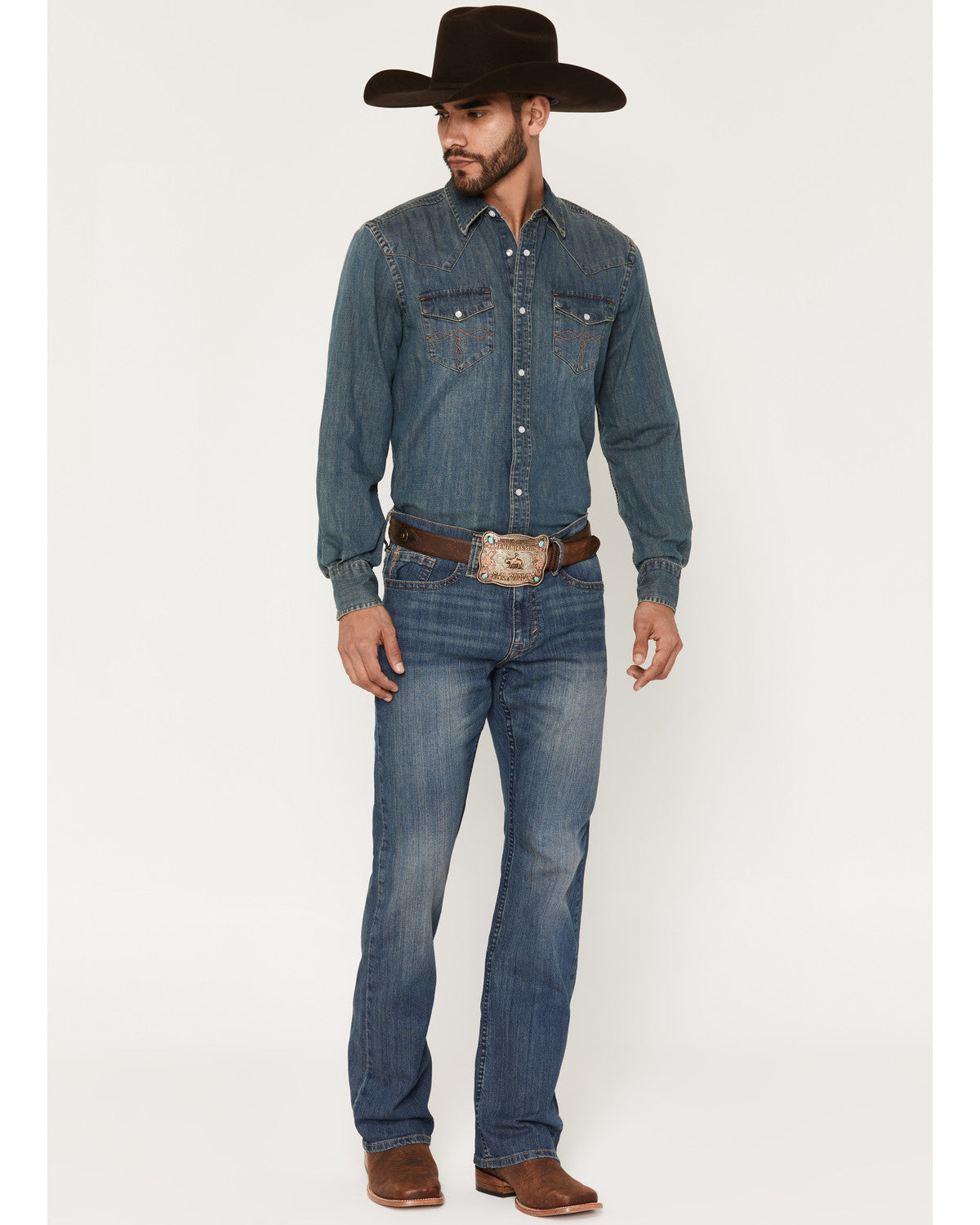 Men's Wolfstooth Wash Duke Relaxed Bootcut Stretch Denim Je