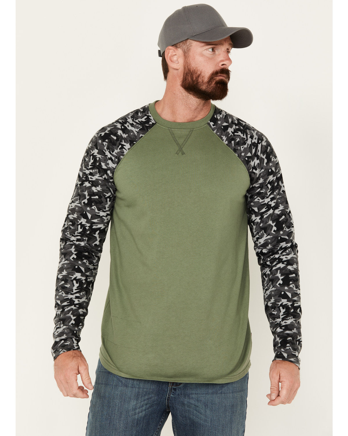 Men's FR Color Block Baseball Work T-Shirt