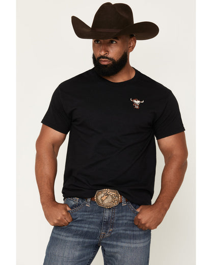 Men's Skull and Snake Embroidered Short Sleeve Graphic T-Sh