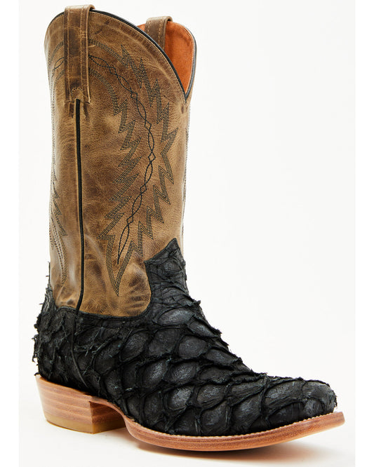 Men's Vaqueras Exotic Pirarucu Western Boots - Square Toe