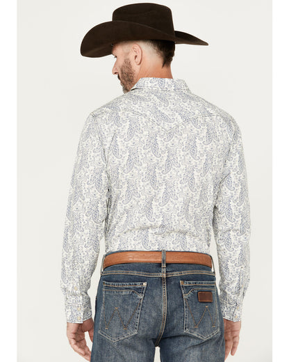 Men's Dagget Paisley Print Long Sleeve Snap Western Shirt