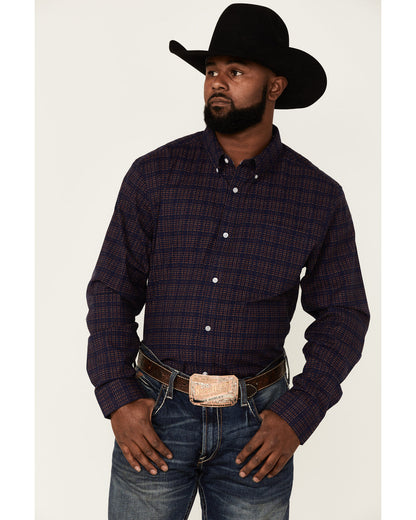 Core Brutus Dobby Geo Print Long Sleeve Button-Down Western
