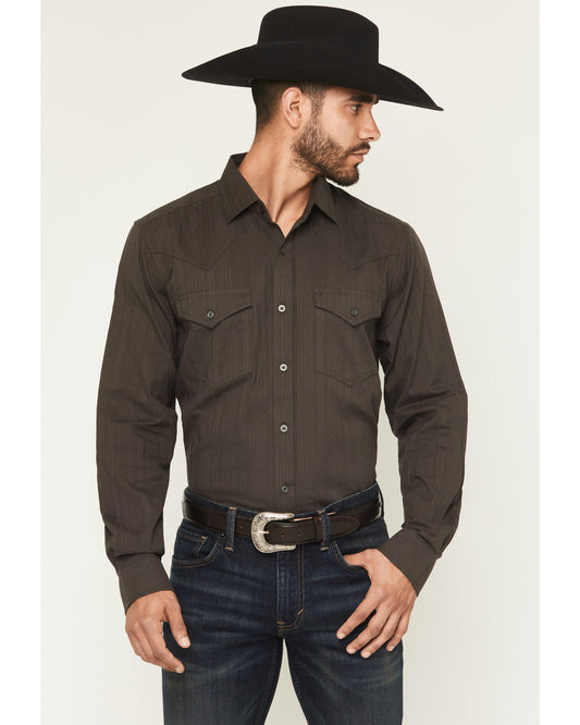 Black 1978® Men's Cluny Tonal Striped Long Sleeve Button-Do