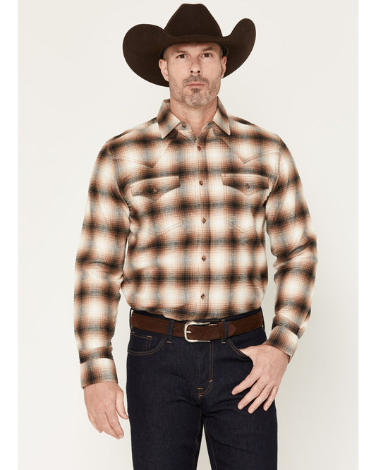 Black 1978® Men's Broadwater Plaid Print Long Sleeve Button
